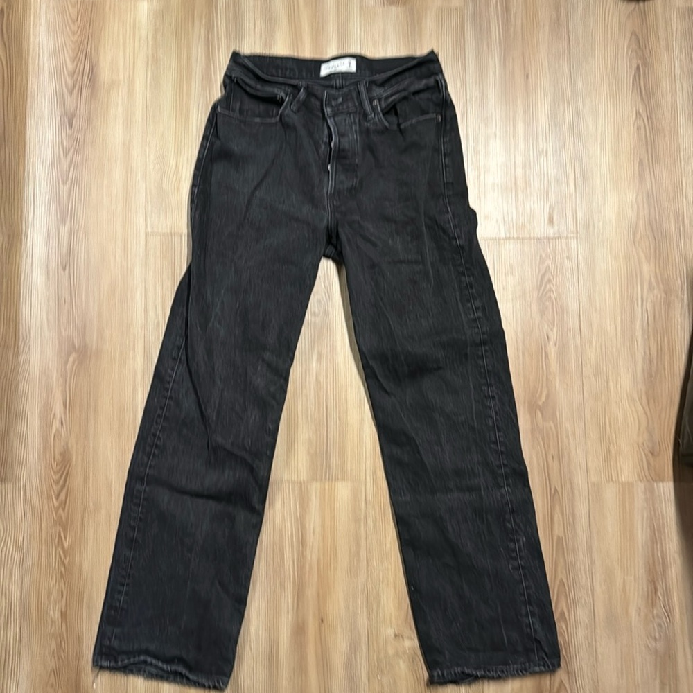 Abercrombie & Fitch  low rise 90's baggy jeans sz 28R black